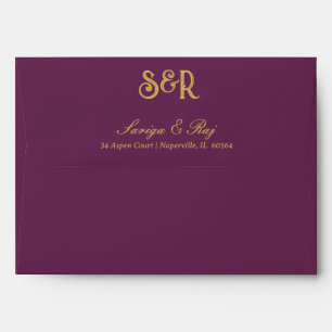 Enveloppe de Faire-part de mariage dorée