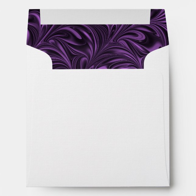 Enveloppe de Faire-part de mariage marbrée violet  (Dos (Bas))