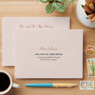 Enveloppe de Faire-part de mariage minimaliste mod