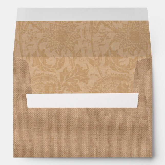 Enveloppe de Faire-part de mariage monogramme Red  (Dos (Bas))