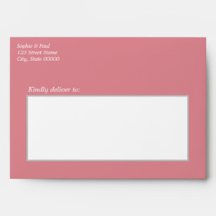 Enveloppe de Faire-part de mariage rose