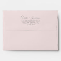 Enveloppe de Faire-part de mariage rose et gris