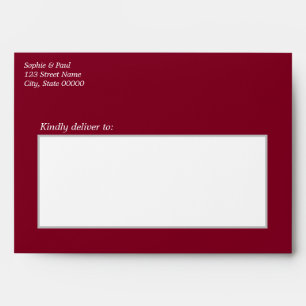 Enveloppe de Faire-part de mariage rouge Bourgogne
