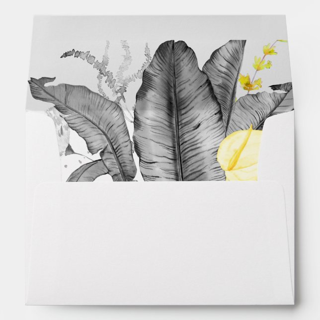 Enveloppe de Faire-part de mariage tropicale moder (Dos (Bas))
