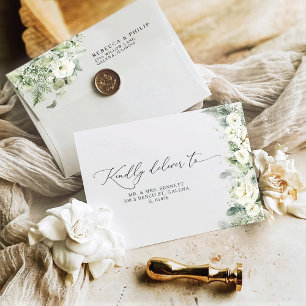 Enveloppe de Faire-part de mariage verte Dusty Sag