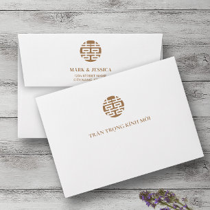 Enveloppe de Faire-part de mariage vietnamienne So