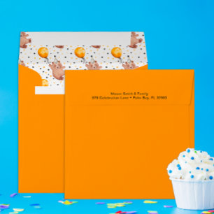 Enveloppe de fête d'anniversaire de l'ours - Teddy