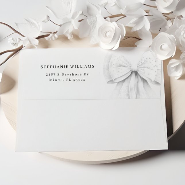Enveloppe de Fête des mariées de perles blanches (Créateur téléchargé)