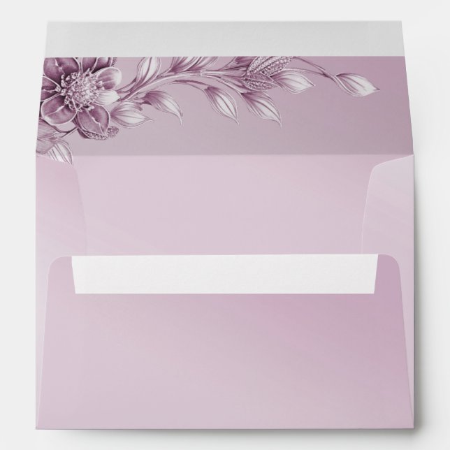 Enveloppe de feuillage rose (Dos (Bas))