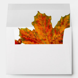 Enveloppe de feuille d'automne - invitation de
