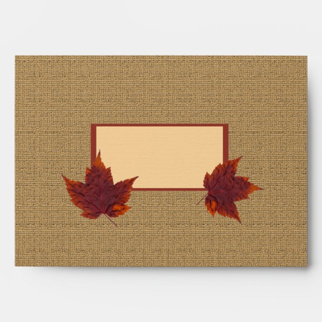 Enveloppe de feuille d'automne pour 5"" tailles x7 (Devant)