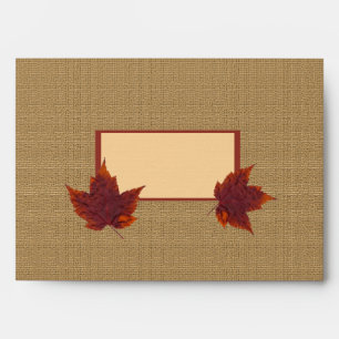 Enveloppe de feuille d'automne pour 5"" tailles x7