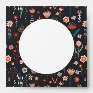 Enveloppe de fleurs d'été scandinave Boho foncé