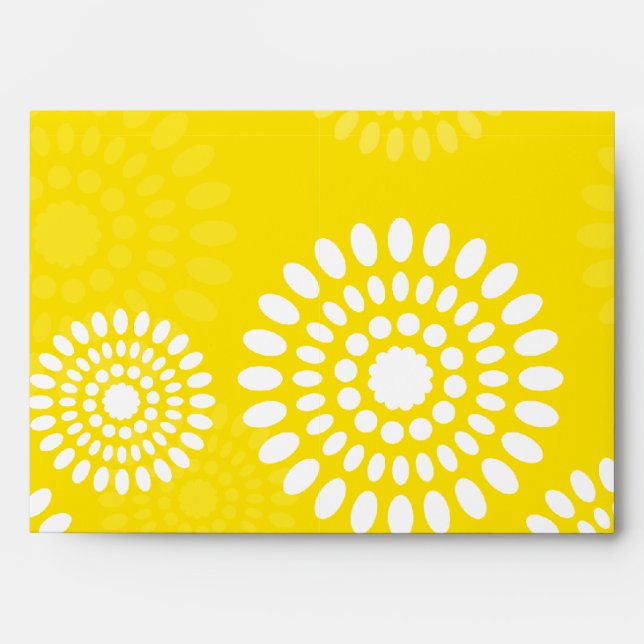 Enveloppe de fleurs jaunes d'été (Devant)