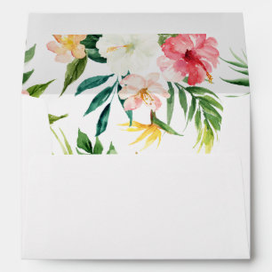 Enveloppe de fleurs tropicales