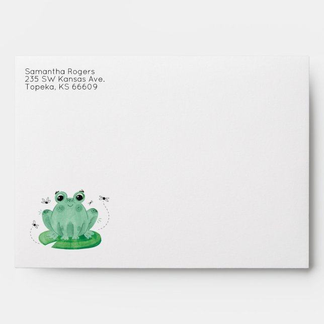 Enveloppe de grenouille personnalisée (Devant)