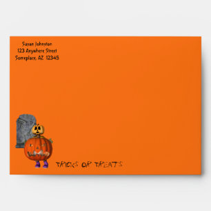 Enveloppe de Halloween de pierre tombale d'homme d