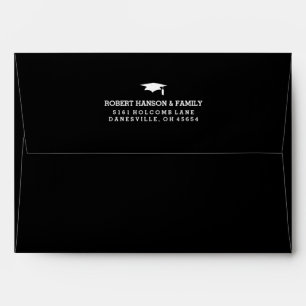 Enveloppe de Invitation d'inscription en noir et b