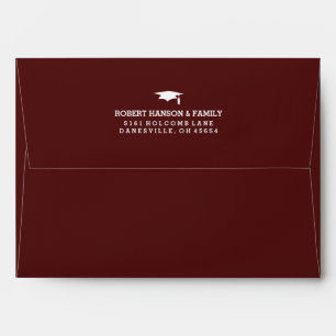 Enveloppe de Invitation maroon Red & White 5x7
