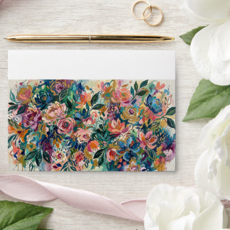 Enveloppe de jardin floral vibrant