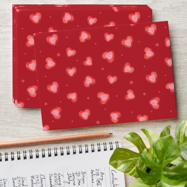 Enveloppe de jour des valentines rouges (Stacked)