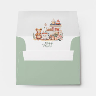 Enveloppe de la carte cadeau de Noël verte Solid S