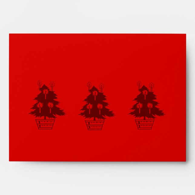 enveloppe de la carte contemporaine de l'arbre de  (Devant)