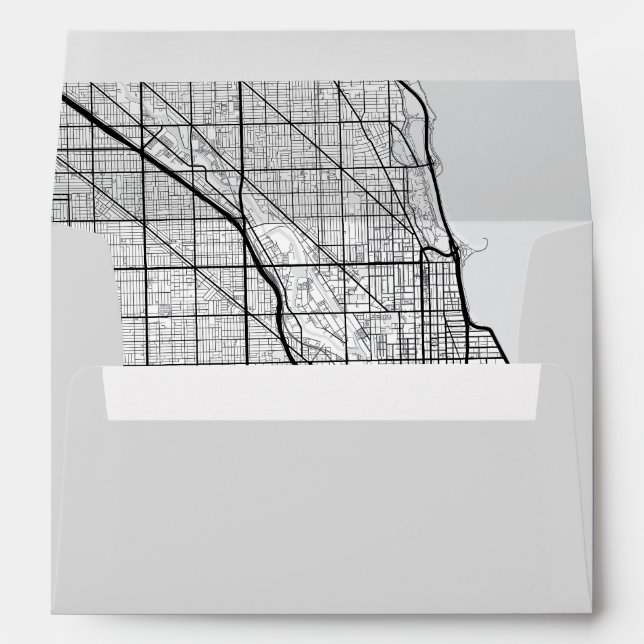 Enveloppe de la carte de Chicago City (Dos (Bas))