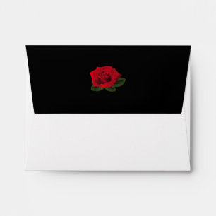 Enveloppe de la carte de note Rose rouge A2
