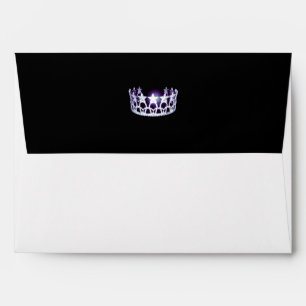Enveloppe de la carte de voeux Miss USA Silver Cro
