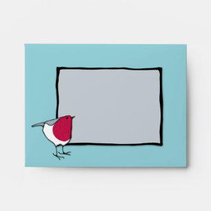 Enveloppe de la carte Little Robin Gray Note