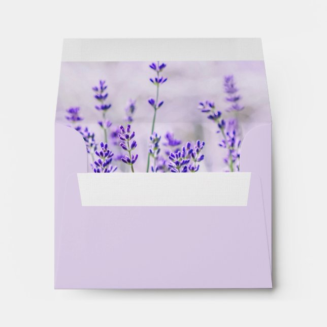 Enveloppe de la carte Mariage Lavender Fields (Dos (Bas))