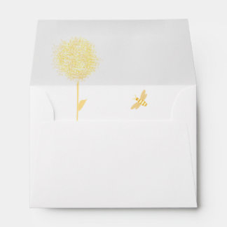 Enveloppe de l'abeille miel et du pissenlit