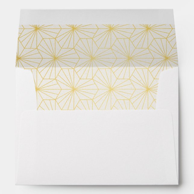 Enveloppe de l'adresse de retour art déco géométri (Dos (Bas))