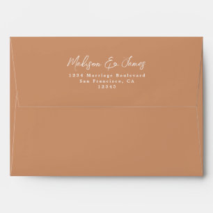 Enveloppe de l'adresse de retour du Mariage de ton