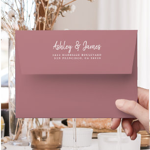 Enveloppe de l'adresse de retour du Mariage Dusty