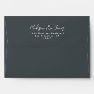 Enveloppe de l'adresse de retour du Mariage non no
