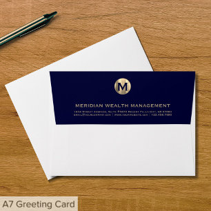 Enveloppe de l'adresse de retour du monogramme d'e