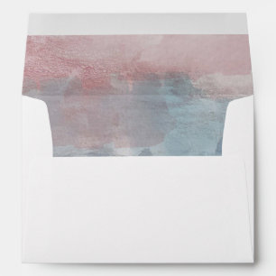 Enveloppe de l'adresse de retour rose et bleu