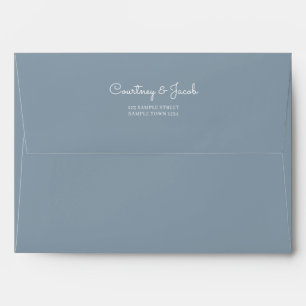Enveloppe de l'adresse de retour rose et bleu