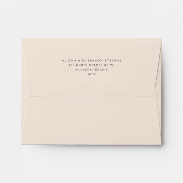 Enveloppe de l'adresse de retour Warm Peach (Dos (Haut rabat))
