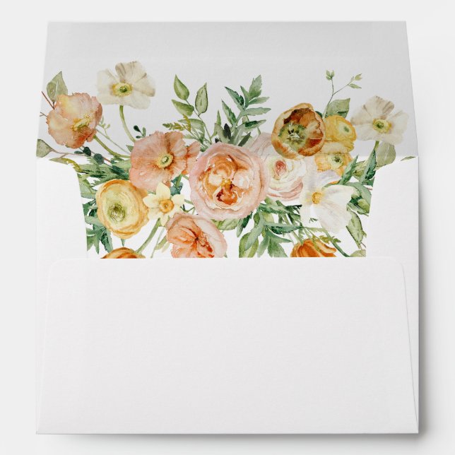 Enveloppe de l'adresse Mariage des fleurs Boho Spr (Dos (Bas))