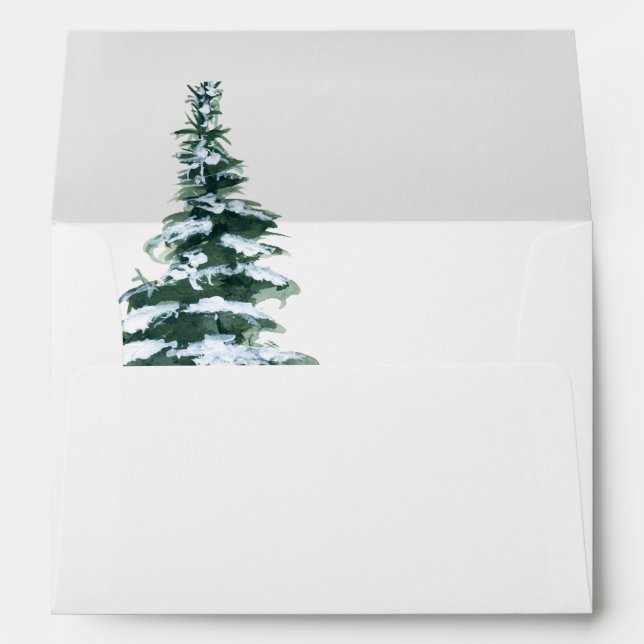 Enveloppe de l'arbre de Noël d'hiver (Dos (Bas))