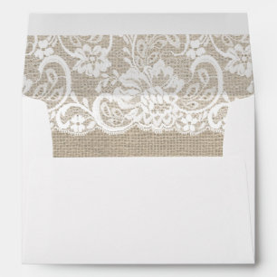 Enveloppe de l'invitation de mariage rustique Whit