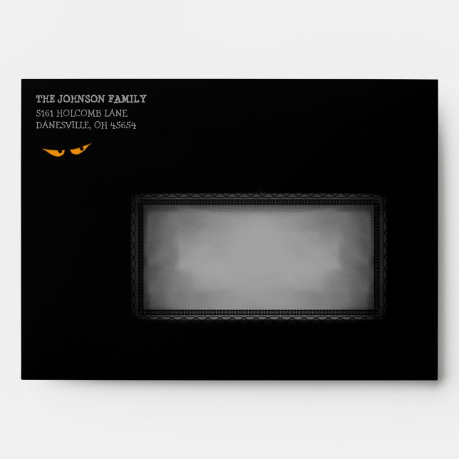 Enveloppe de l'oeil noir et orange Invitation Hall (Devant)