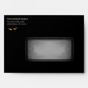 Enveloppe de l'oeil noir et orange Invitation Hall