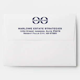 Enveloppe de logo Marine et Blanc