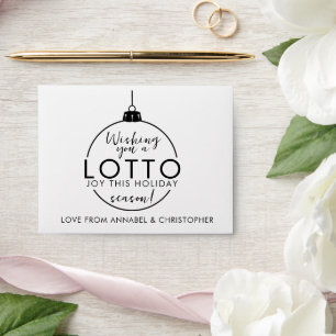 Enveloppe de Loto de Fêtes Vous souhaitant une J