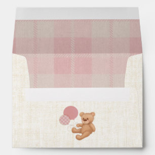 Enveloppe de l'ours en peluche rose