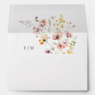 Enveloppe de mariage à fleurs sauvages de Matching